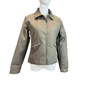 Gasoline Olive Green Puffer Jacket Women’s Size Small – Zip Front Quilted Coat